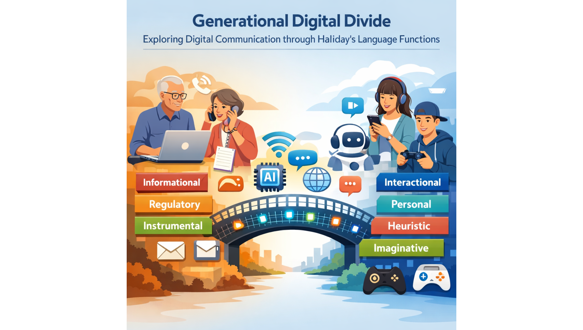 Generational Digital Divide: Exploring Digital Communication through Halliday’s Language Functions