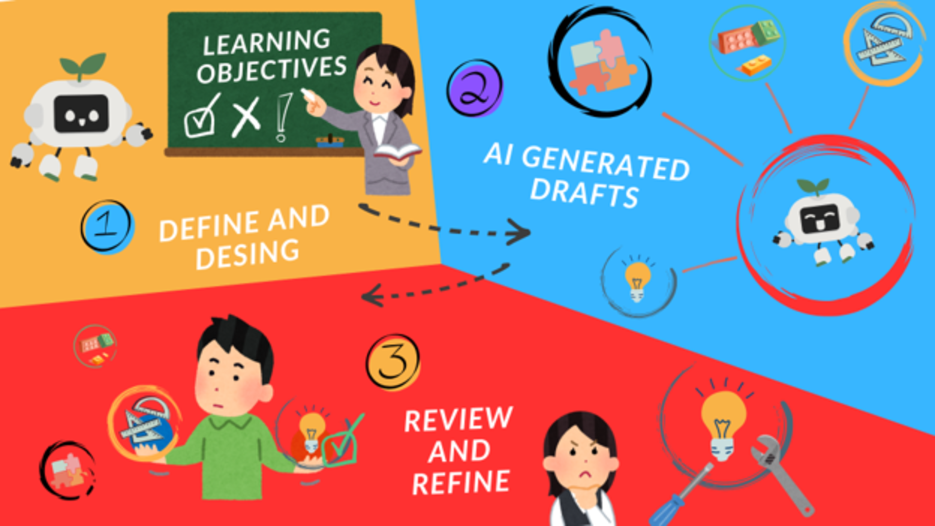 Developing AI-Assisted Learning Materials in AISynergies Project