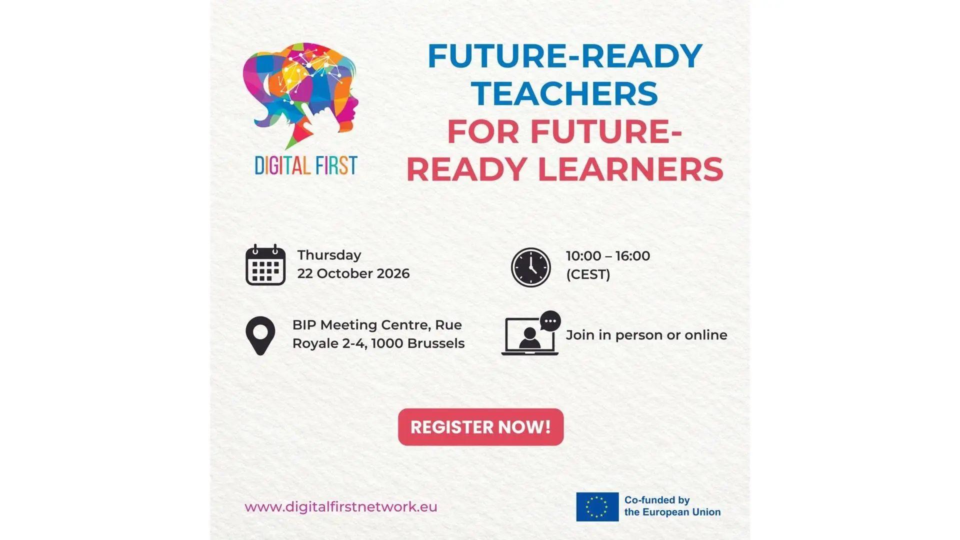 Future-Ready Teachers for Future-Ready Learners: Join Us in Brussels on 22 October 2026