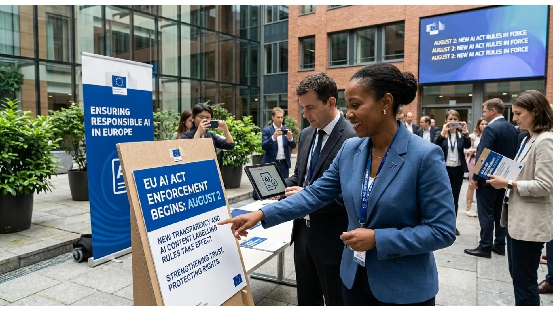 EU AI Act enforcement begins 2 August: new transparency and AI content labelling rules take effect